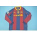 Barcelona 10/11 Home Red&Blue Long Sleeve Soccer Jersey